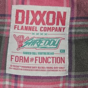 DIXXON Pink and Gray Flannel Top